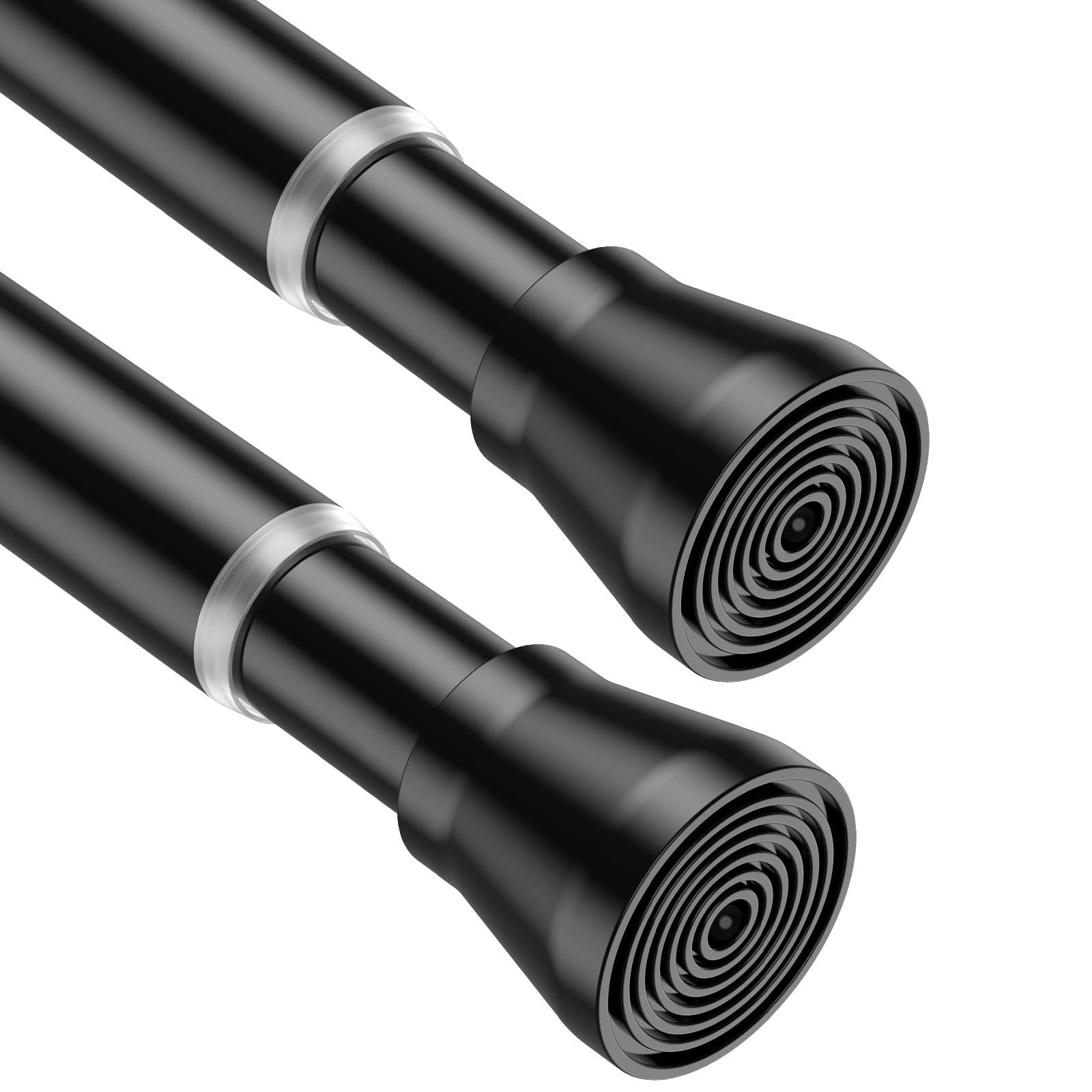AIZESI 2pcs Spring Tension Rods Adjustable 26 to 39 inch Small Tension Curtain Rod No Drilling Expandable Spring Loaded Curtain Rod,Suitable for Doors and Windows 28 to 36 inch, White