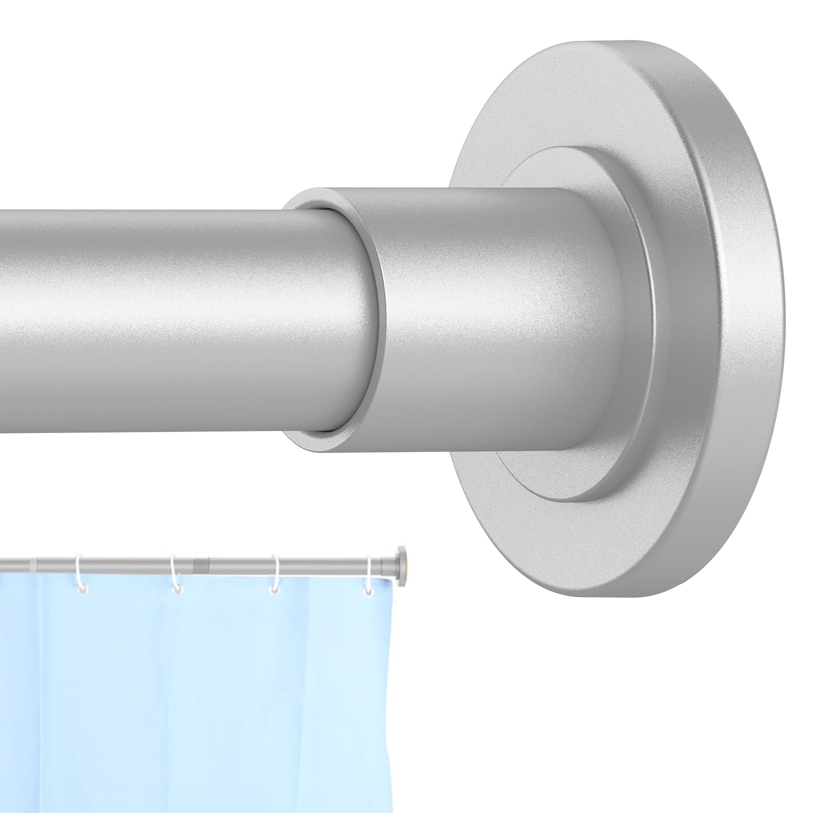 CorkLatta Black Shower Curtain Rod 31 to 80 Inch,1 Inch Diameter Adjustable Spring Tension Stainless Steel Telescoping Rod,Easy Install,No Rust